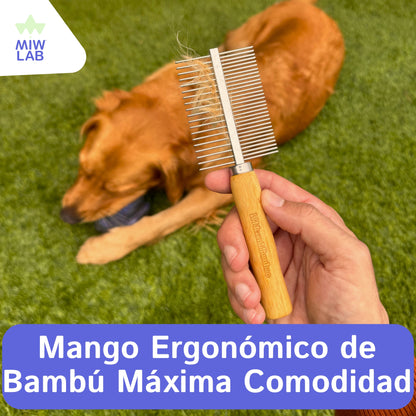 Wellcomb | Peine Ecológico de Bambú & Acero Inoxidable