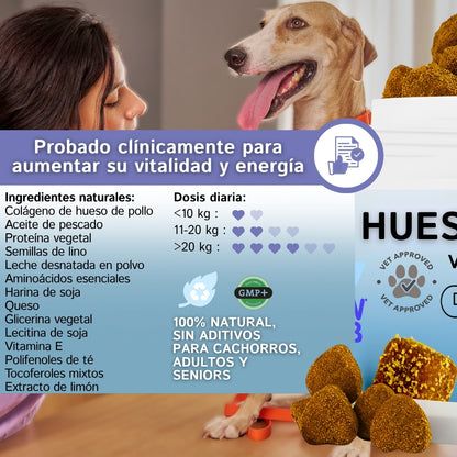 Huesos Fuertes | Condroprotector Perro Vitalidad y Energía 200Uds