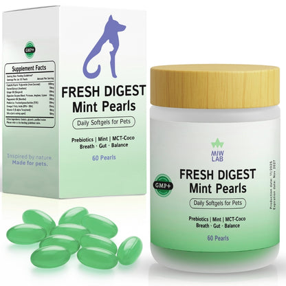 Fresh Digest prebióticos y enzimas digestivas para perros y gatos - salud intestinal | MIWLAB