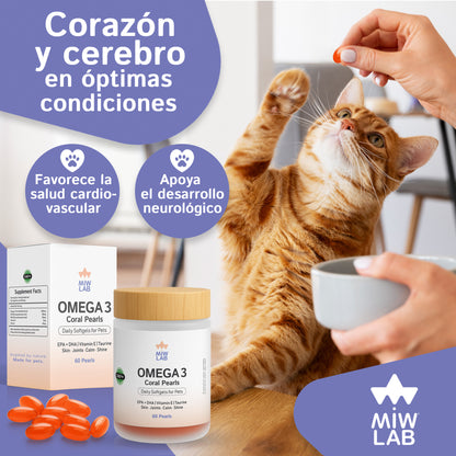 Omega 3 Coral Pearls | EPA + DHA + Vitamina E + Taurina