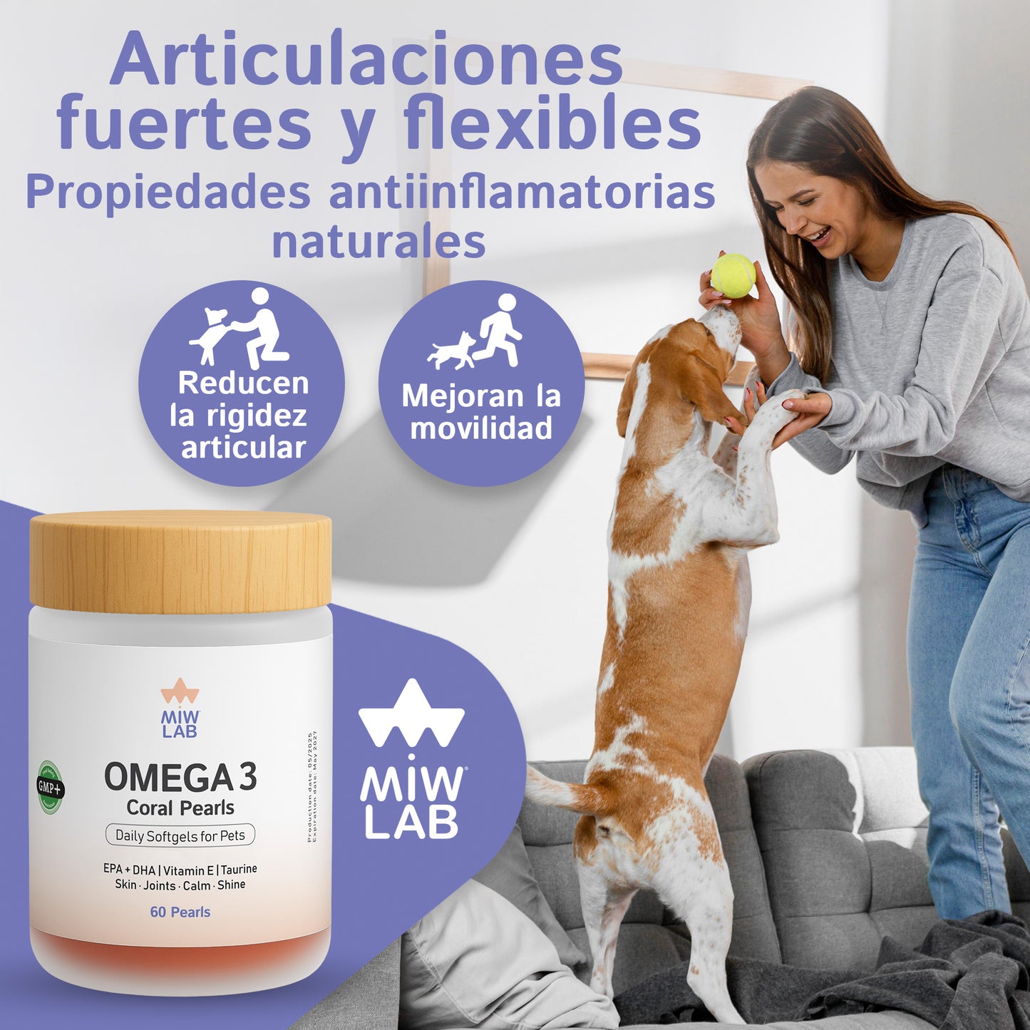 Omega 3 Coral Pearls | EPA + DHA + Vitamina E + Taurina
