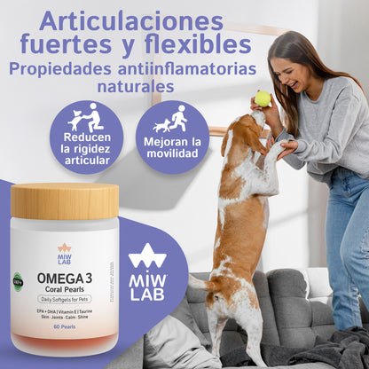 Omega 3 Coral Pearls | EPA + DHA + Vitamina E + Taurina