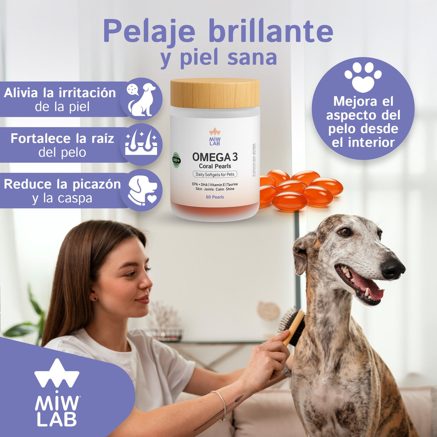Omega 3 Coral Pearls | EPA + DHA + Vitamina E + Taurina