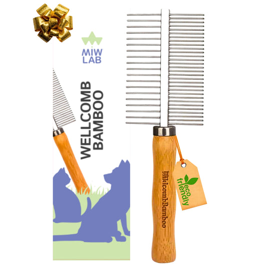 Wellcomb | Peine Ecológico de Bambú & Acero Inoxidable