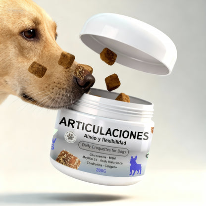 Articulaciones para Perros | Suplemento con Glucosamina, Condroitina, MSM y Omega-3 | 200 g | MIWLAB