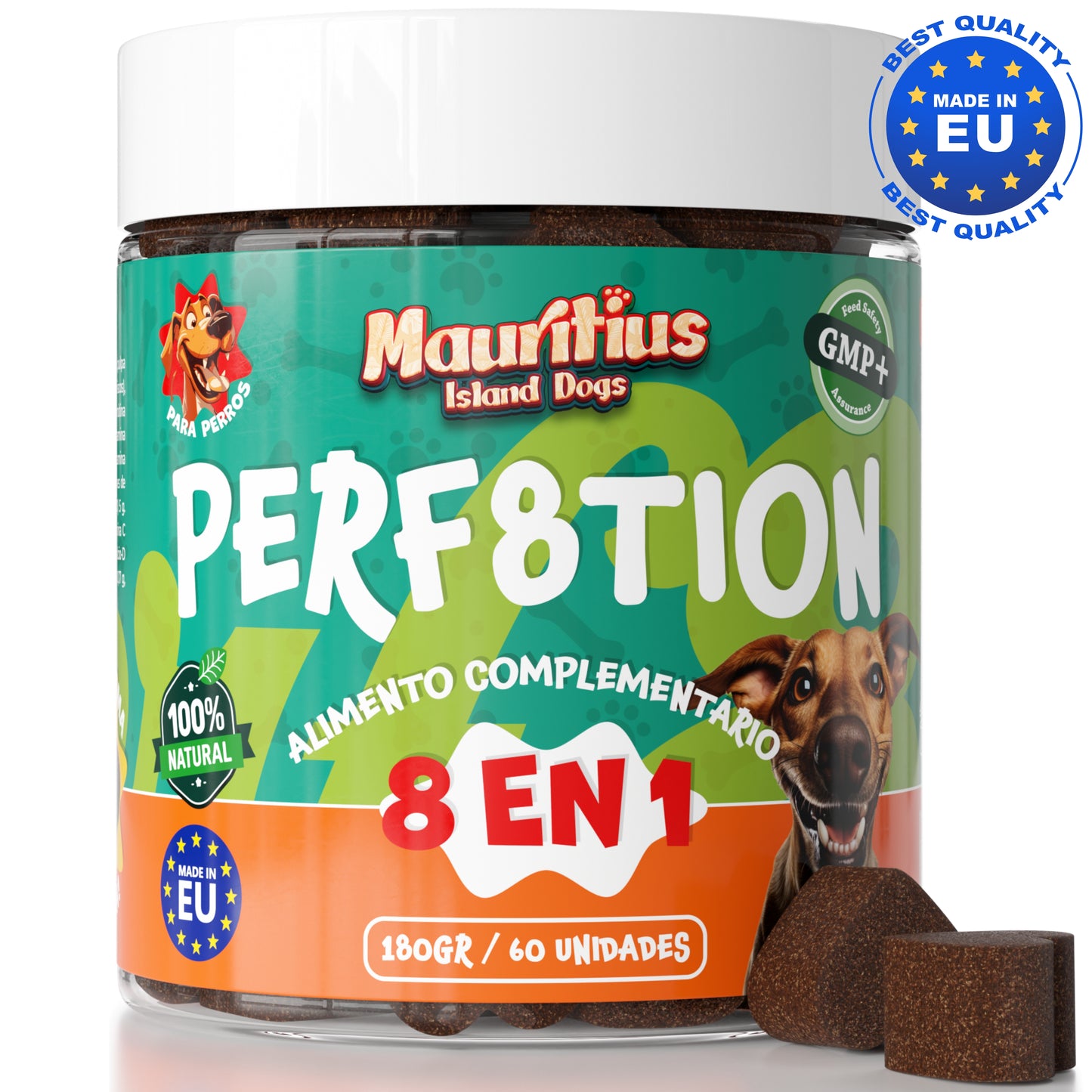 Perf8tion complemento multivitamínico 8 en 1 para perros - salud integral completa | MIWLAB