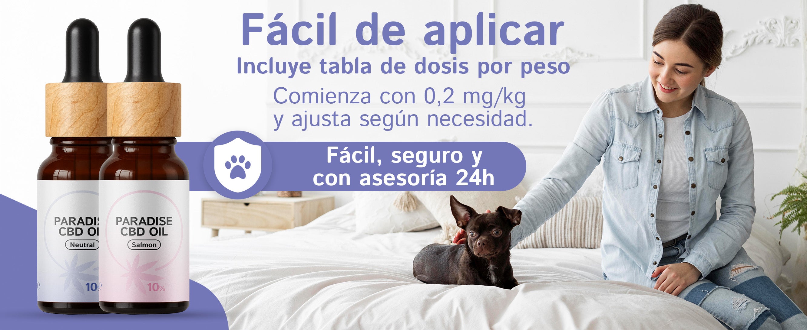 Chihuahua ayuda calmar ansiedad con CBD Natural para perros
